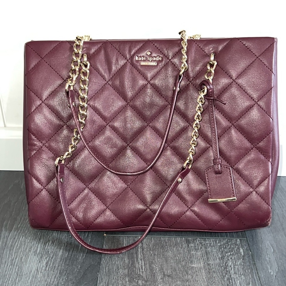 Kate spade Natalia Shoulder Tote Bag- Burgundy